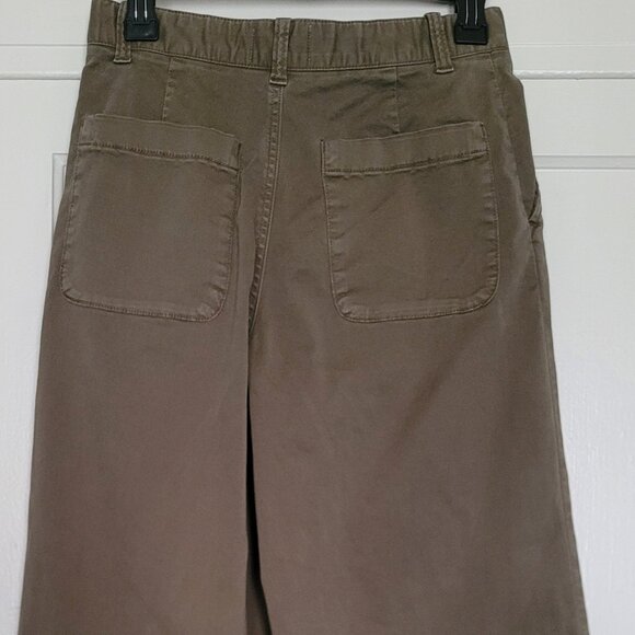 Wide-leg Army Green Caslon Pants Size 4. - Picture 5 of 6